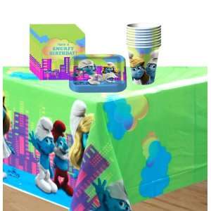  Smurfs Square Party Supplies Pack Including Plates, Cups 