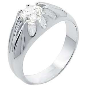  TqwJ0913ZCH T8 CZ Mens Solitaire Ring (8) Jewelry