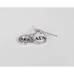  Alpha Gamma Delta Sorority Button Hook Earrings Jewelry