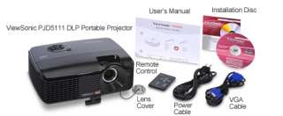 Viewsonic PJD5111 DLP Projector 720P 3D Ready BLK 800 x 600 SVGA 43 