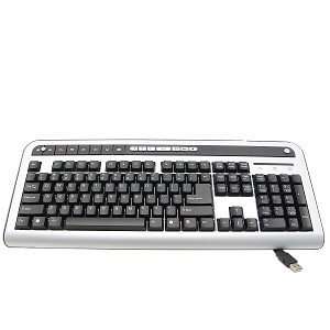   Spanish Keyboard w/2 Port USB Hub (Silver/Black) Electronics