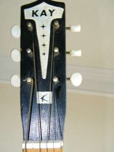 Vintage 18 Fret Kay Acoustic Guitar Black 5920  