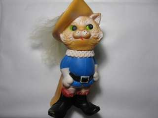 Russian old vintage rubber toy Cat in boots USSR RARE  