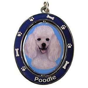  Spinning White Poodle Key Chain