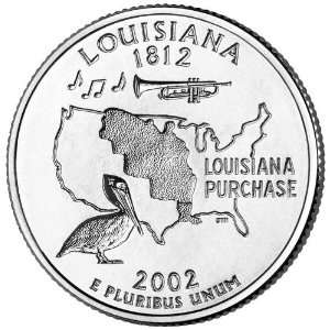  2002 P Louisiana State Quarter BU Roll 