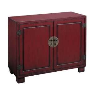  Far East Two Door Cabinet in Antique Brass Finish 