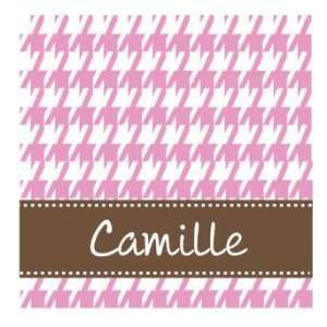  Houndstooth Personalized Sticky Note Cube   Blue   Grandin 
