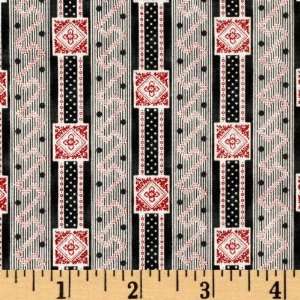  44 Wide Paper Moon Stripe Stone/Crimson Fabric By The 