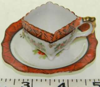 You will be purchasing a vintage porcelain mini square cup and saucer 