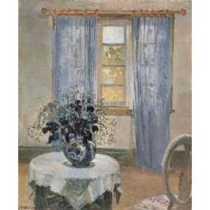  Blue clematis in the studio of the artist by Anna Ancher 