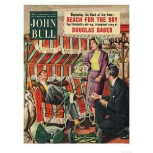 John Bull, Couples Shopping Sun Loungers Magazine, UK, 1954 Premium 