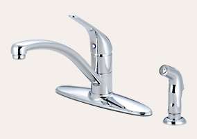 Pioneer Single Handle Kitchen Faucet W/ Side Spray, Chrome  