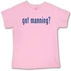 got manning? Womens Pink T Shirt New Eli MEDIUM