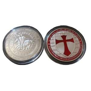   Clad Royal Masonic Templar Knights Cross Coin Replica  Ordre du Temple