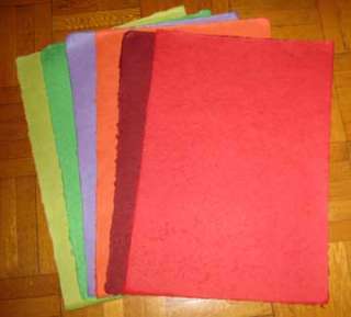 Handmade Thai Mulberry Bright Colors SAA Paper with Fibers   6 XL 