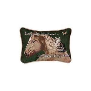    Set of 2 Horse Cat Decorative Throw Pillows 9 x 12