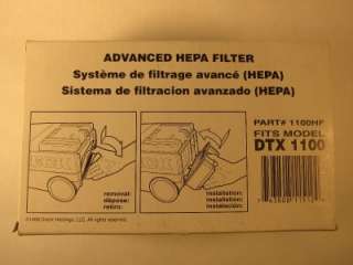 NEW Oreck Vacuum Advanced HEPA Filter 1100HF DTX1100  