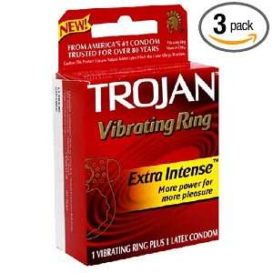  Trojan Extra Intense Vibrating Ring with Latex Condom 