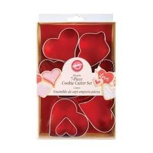  Wilton Metal Cookie Cutters 7/Pkg Hearts W1237; 3 Items 