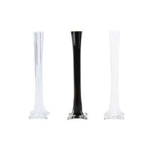  16 Glass Eiffel Tower Vases   12 Pack   Black Everything 