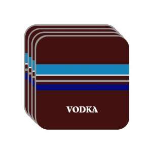   VODKA Set of 4 Mini Mousepad Coasters (blue design) 