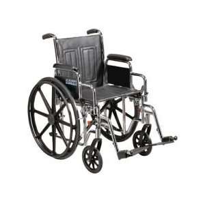 Sentra Heavy Duty Wheelchair, 500 lb Capacity   20 x 18   Detachable 