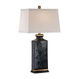 Wildwood Lamps 46755 Bamboo 1 Light Table Lamps in Burnt Gold Accents 
