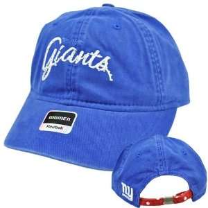   Giants Blue Relaxed Fit Womens Ladies Rhinestone Gem Cap Hat Sports