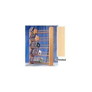   Solid Oak Dowel CD Rack   Holds 84 CDs   by Wood Shed