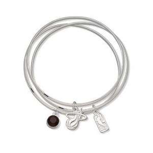  NBA Officially Licensed Miami Heat Bangle Bracelet with 